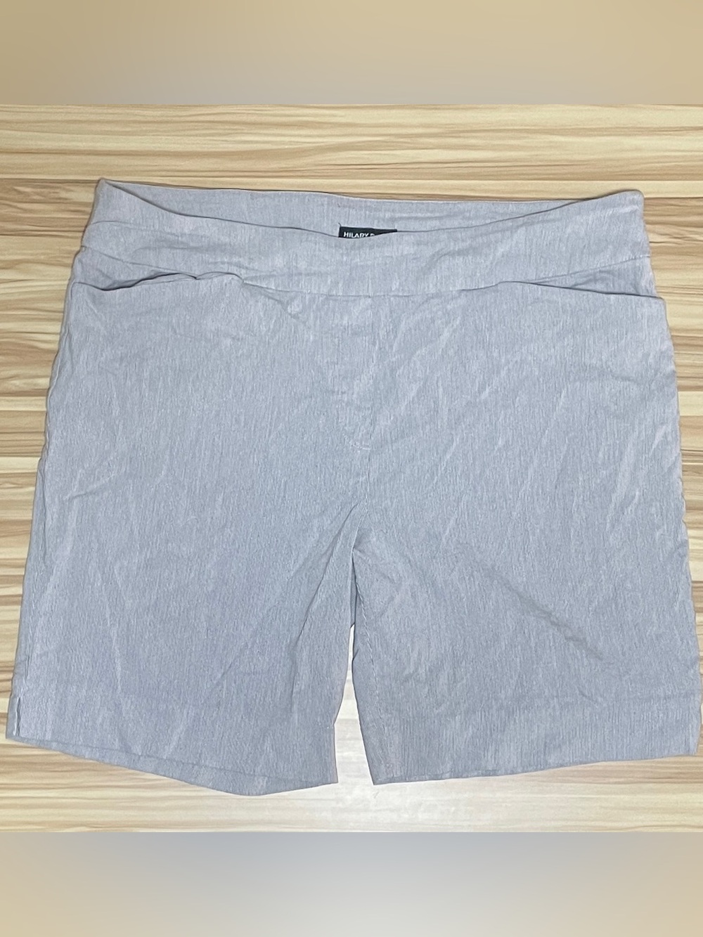 Hilary Radley Light Gray Ribbed Shorts